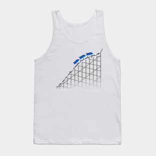 I'm On a Roller Coaster That Only Goes Up (Blue Cars) Tank Top